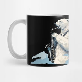 Polar Bear Playing Saxophone Mug